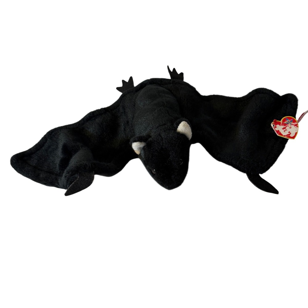 Ty Beanie Buddies Radar the Bat Black Plush 2001 Large Wingspan 9336